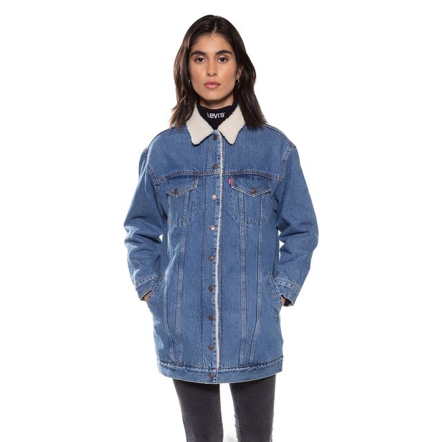 Jaqueta Jeans Levis Trucker Lengthened Sherpa Menor preço em Jaqueta Jeans Levis Trucker Lengthened Sherpa