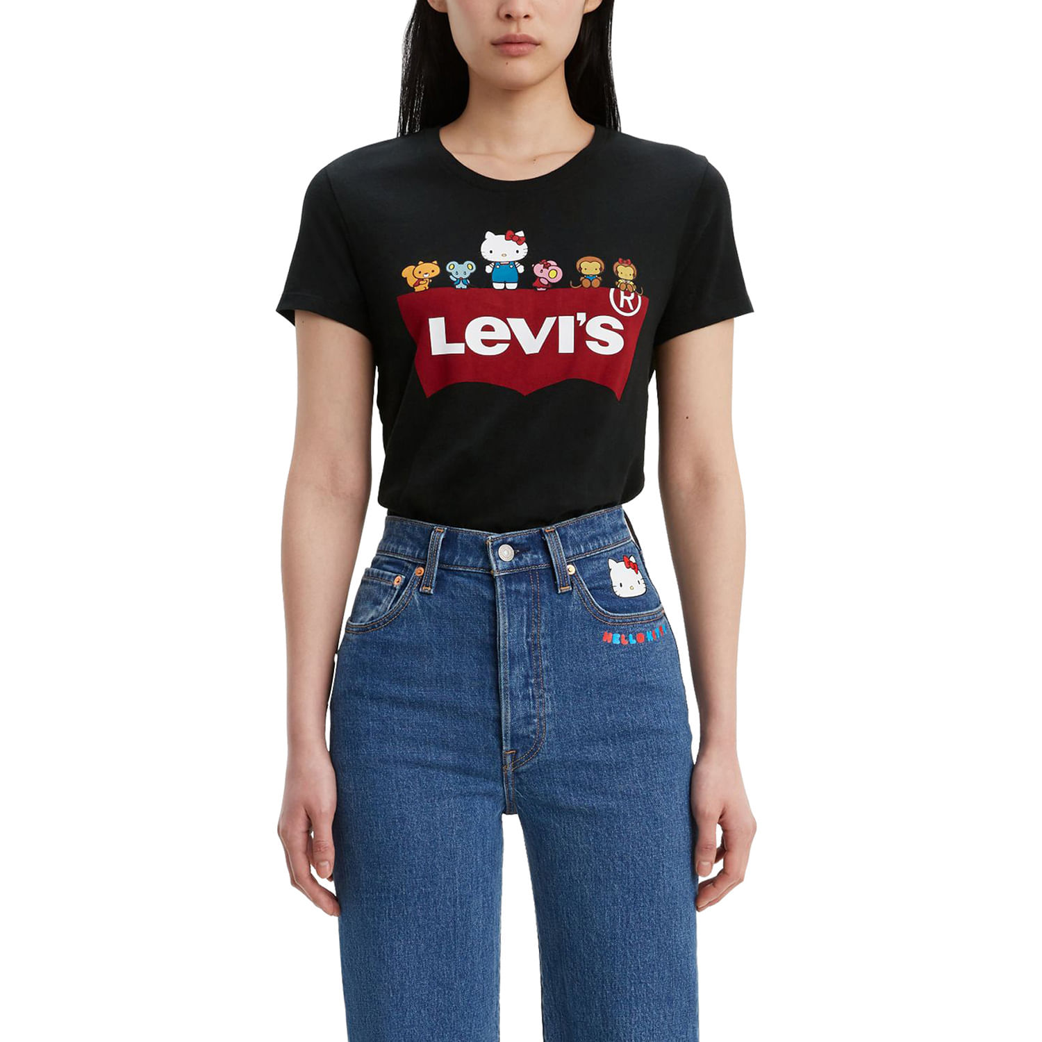 camiseta levis flores