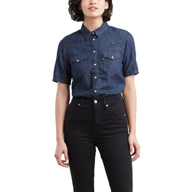 camisa jeans levis feminina