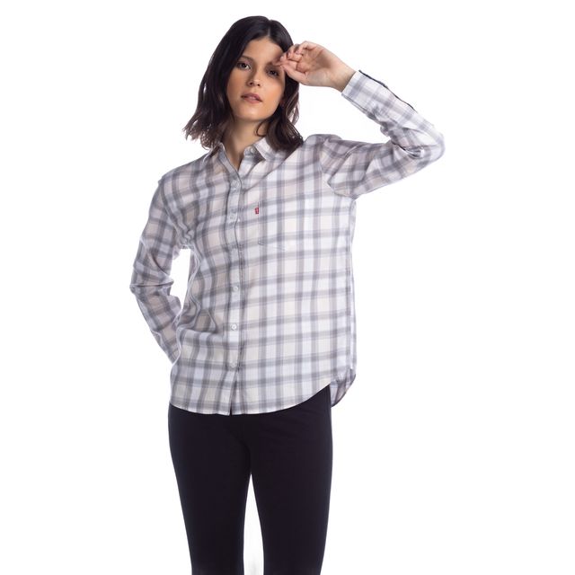 camisa xadrez levis feminina