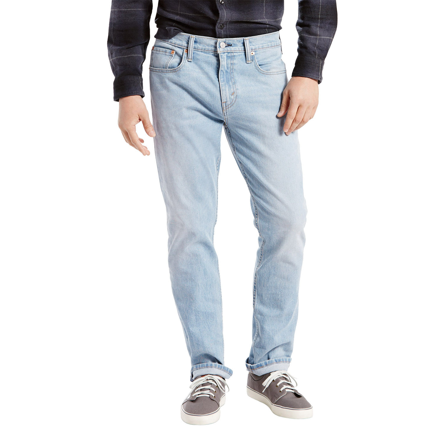 calça jeans cintura alta com elastano