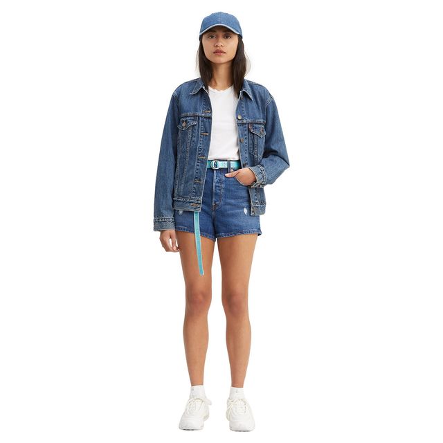 bermuda jeans feminina levis