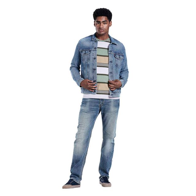 jaqueta jeans com pelo levis