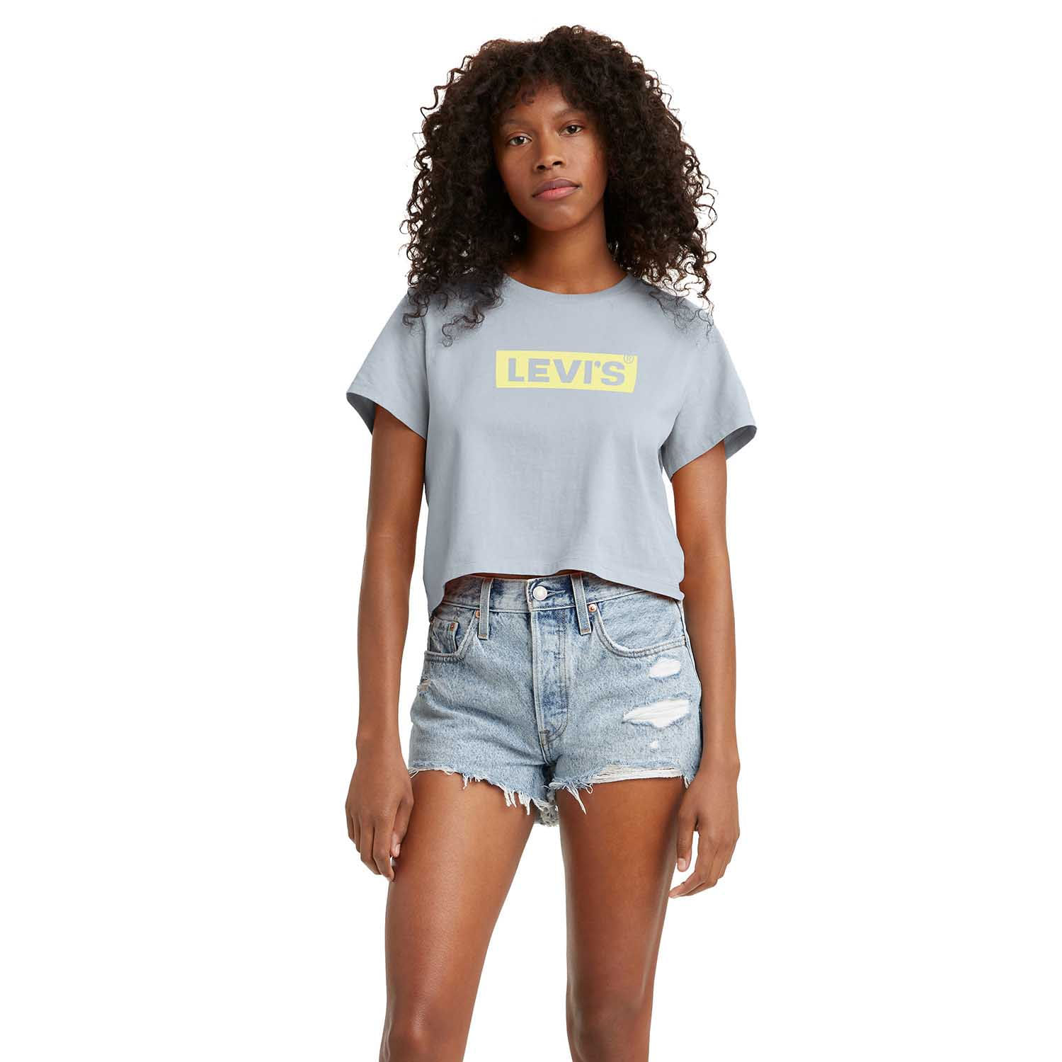 blusa cropped levis