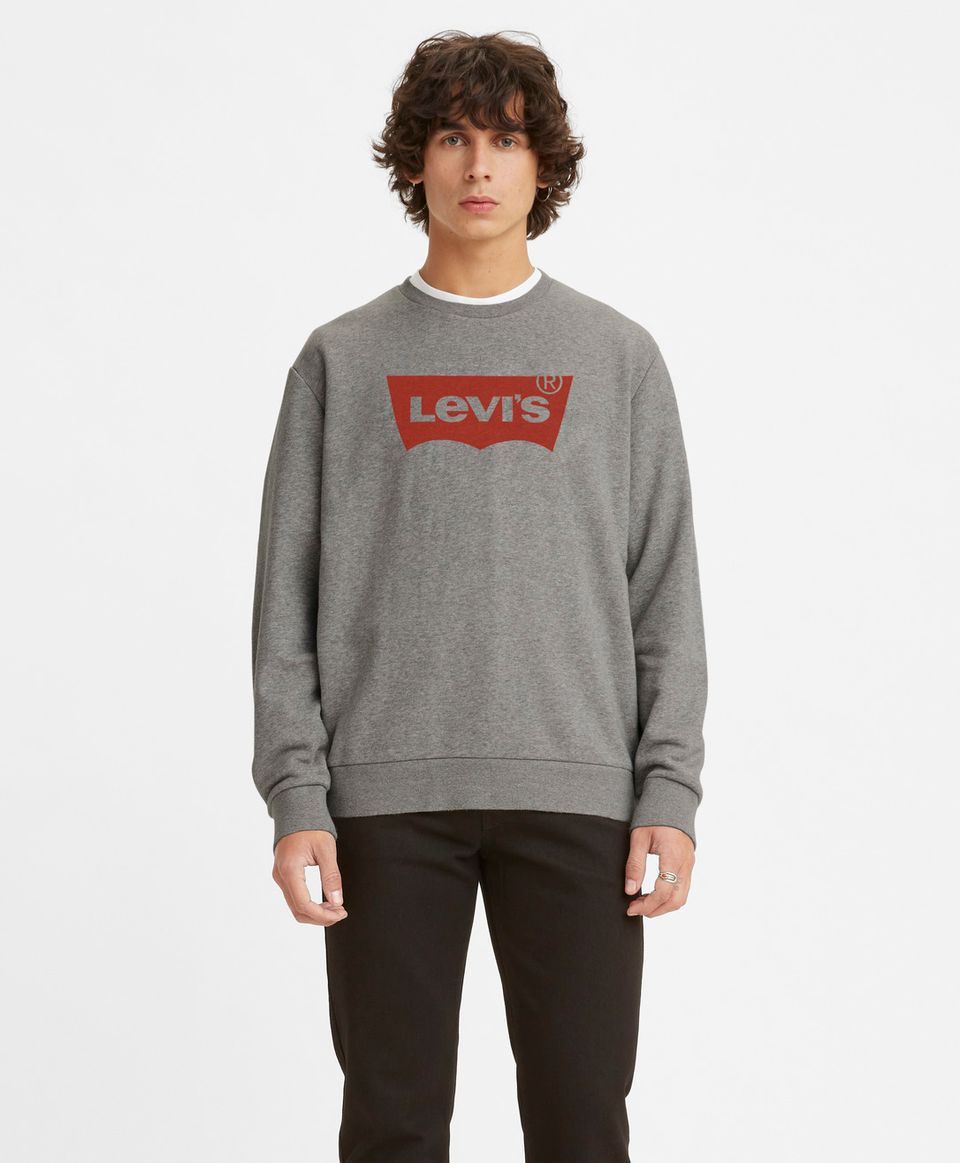 Moletom Levi's® Graphic Crew Cinza Manga Longa