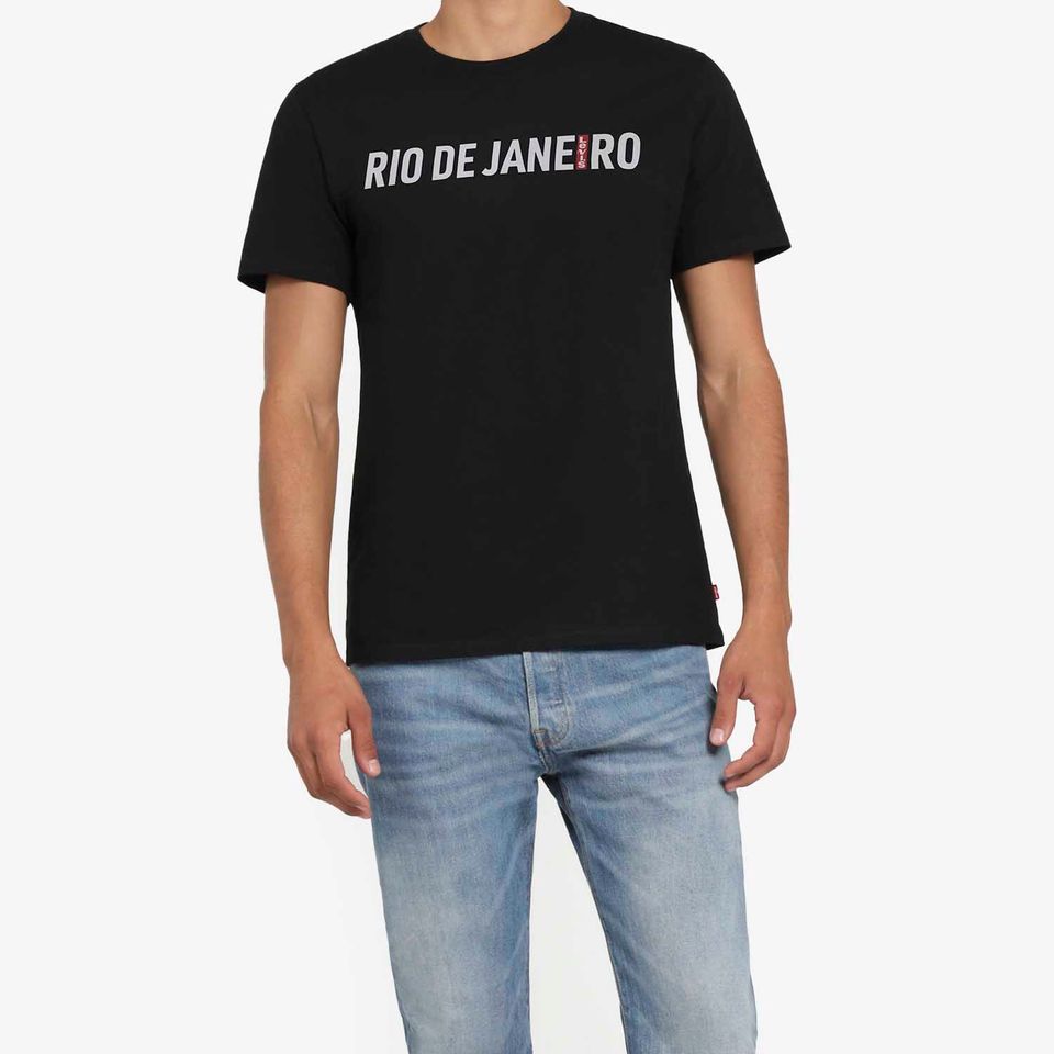 Camiseta Levi's® City Tee Rio de Janeiro Preta