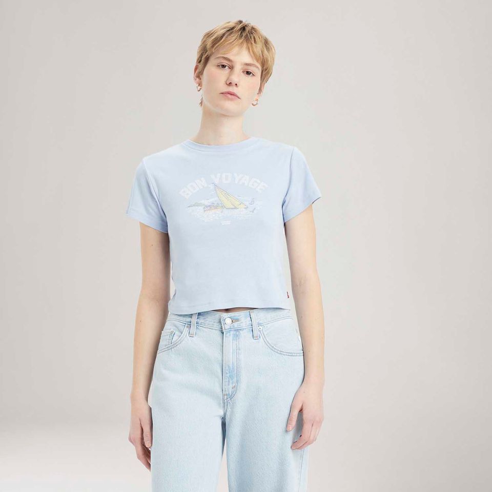 Camiseta Levi's® Gr Essential Sporty Azul Manga Curta
