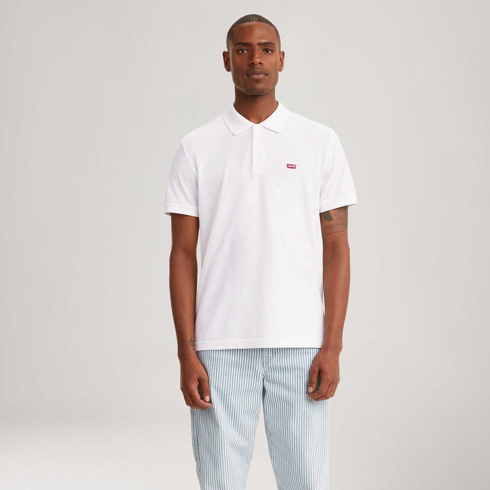Camisa Polo Levi's® Housemark Branca Manga Curta