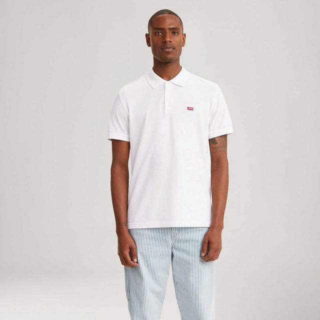 Camisa Polo Levi's® Housemark Branca Manga Curta - M USA | M B R