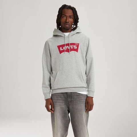 Moletom Levi's® Graphic Hoodie Cinza com Capuz Manga Longa — Levi's