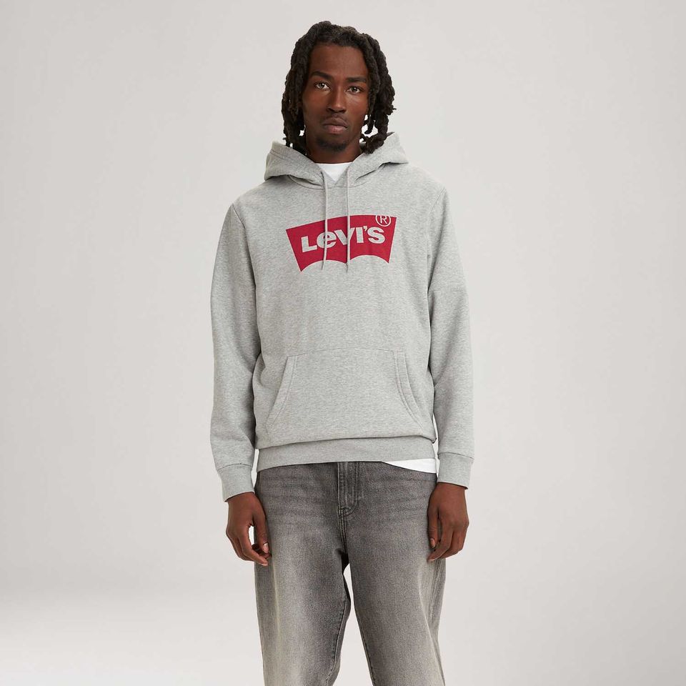 Moletom Levi's® Graphic Hoodie Cinza com Capuz Manga Longa