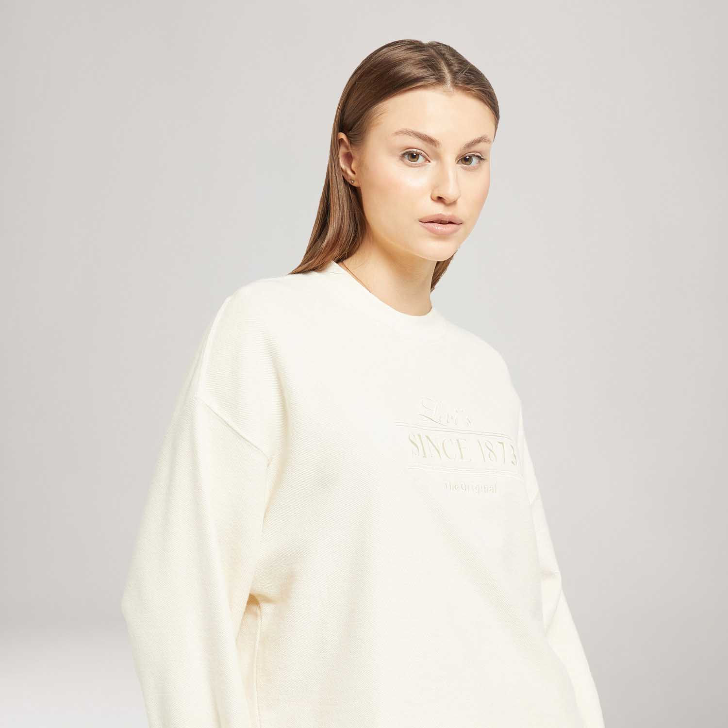 Moletom Levi's® Crew Off Wihite Manga Longa — Levi's