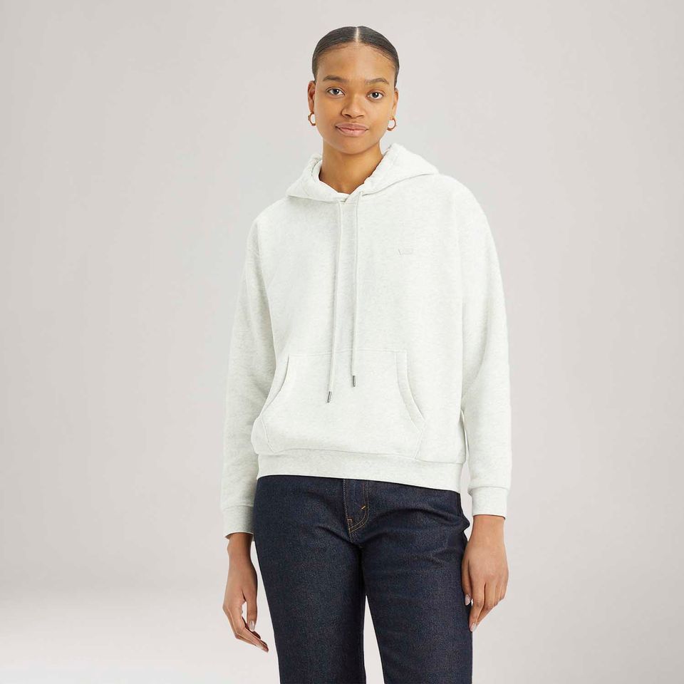 Moletom Levi's® Everyday Hoodie com Capuz Cinza Claro Manga Longa