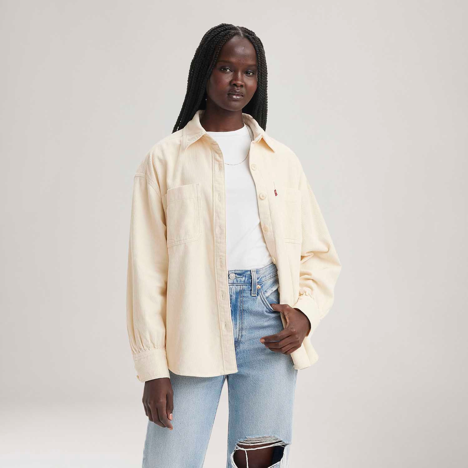 Camisa Levi's® Orion Corduroy Overshirt Off White