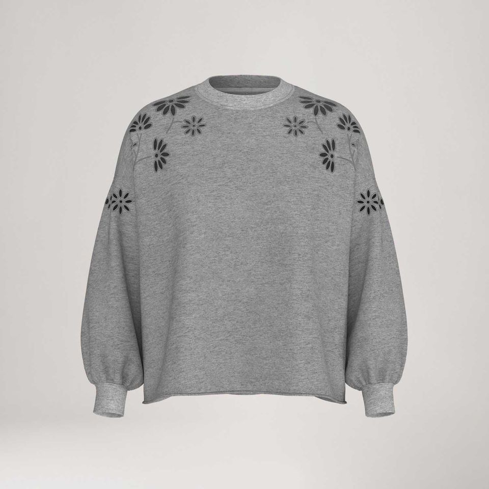 Moletom Levi's® Cut Crew Cinza Manga Longa