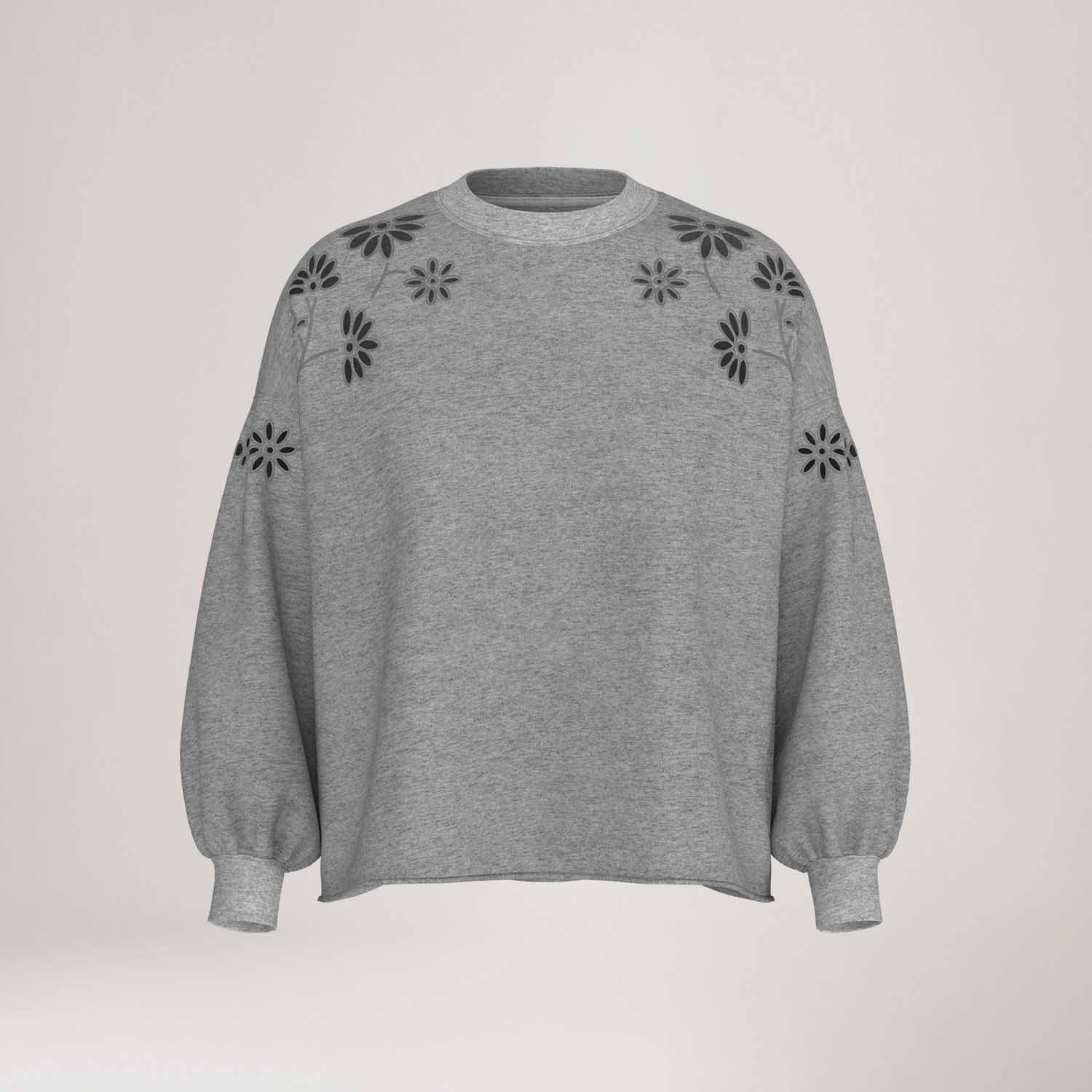 Moletom Levi's® Cut Crew Cinza Manga Longa — Levi's