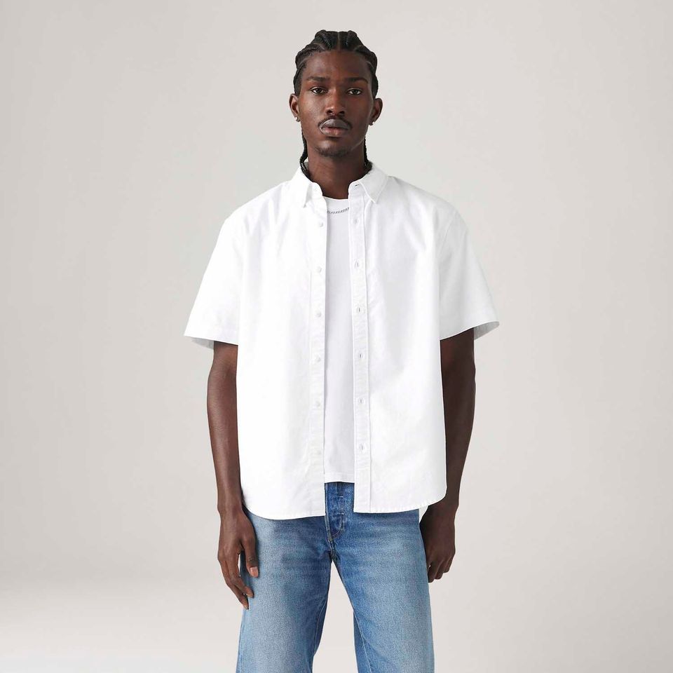 Camisa Levi's® Authentic Buttom Branca Manga Curta