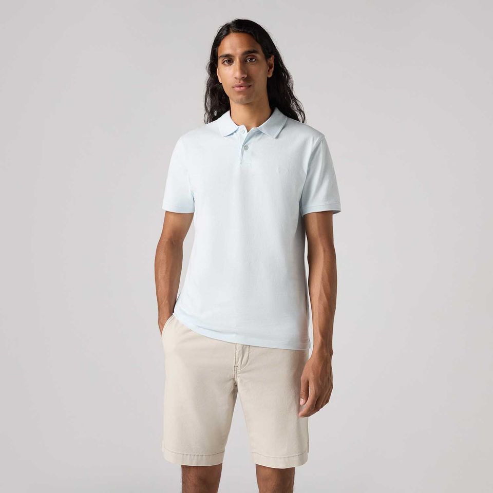 Camisa Polo Levi's® Slim Housemark Azul Manga Curta