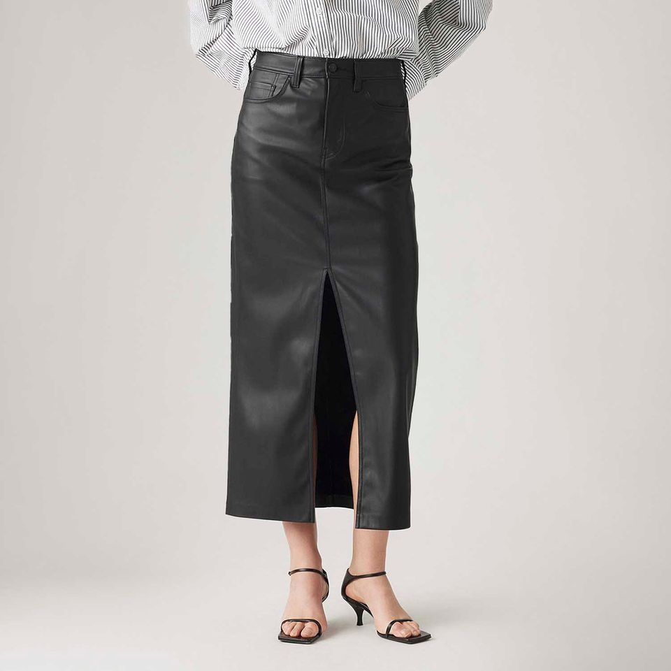 Saia de Couro Sintético Levi's® Preta