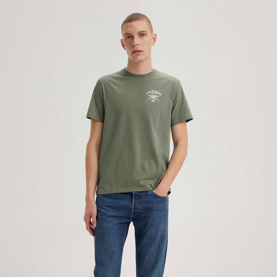 Camiseta Levi's® Graphic Crewneck Verde Manga Curta