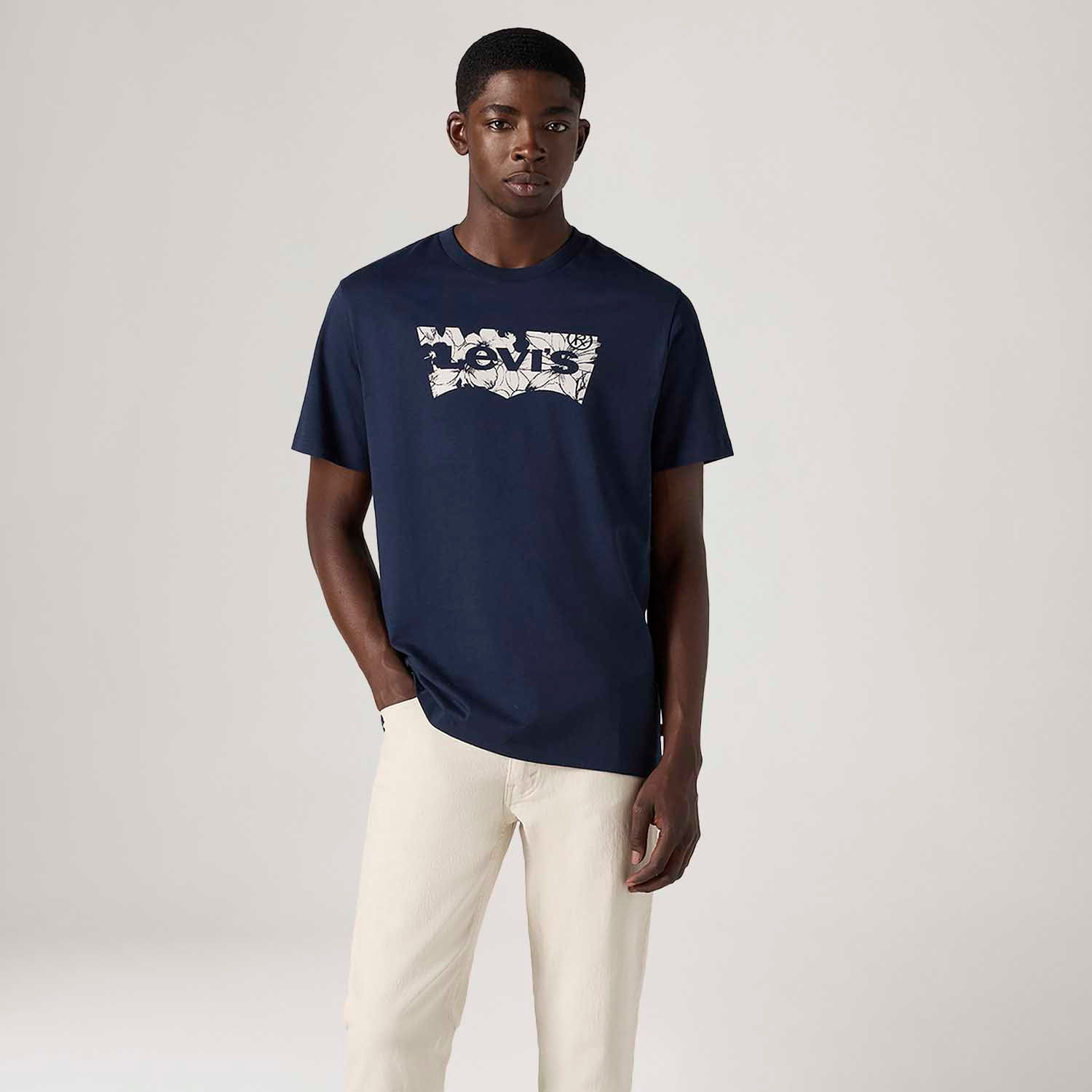 Camiseta Levi's® Graphic Crewneck Azul Marinho Manga Curta