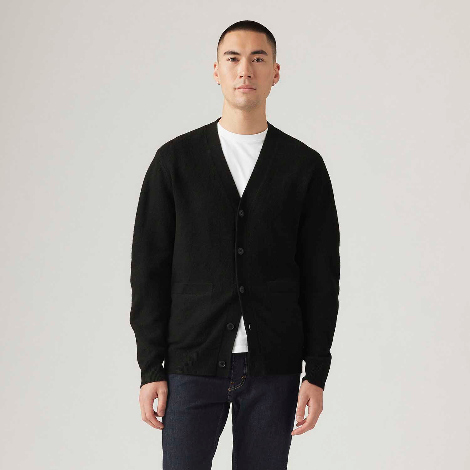Cardigã Levi's® Karl Preto Manga Longa