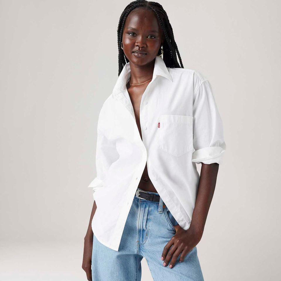 Camisa Levi's® Harlie Branca Manga Longa