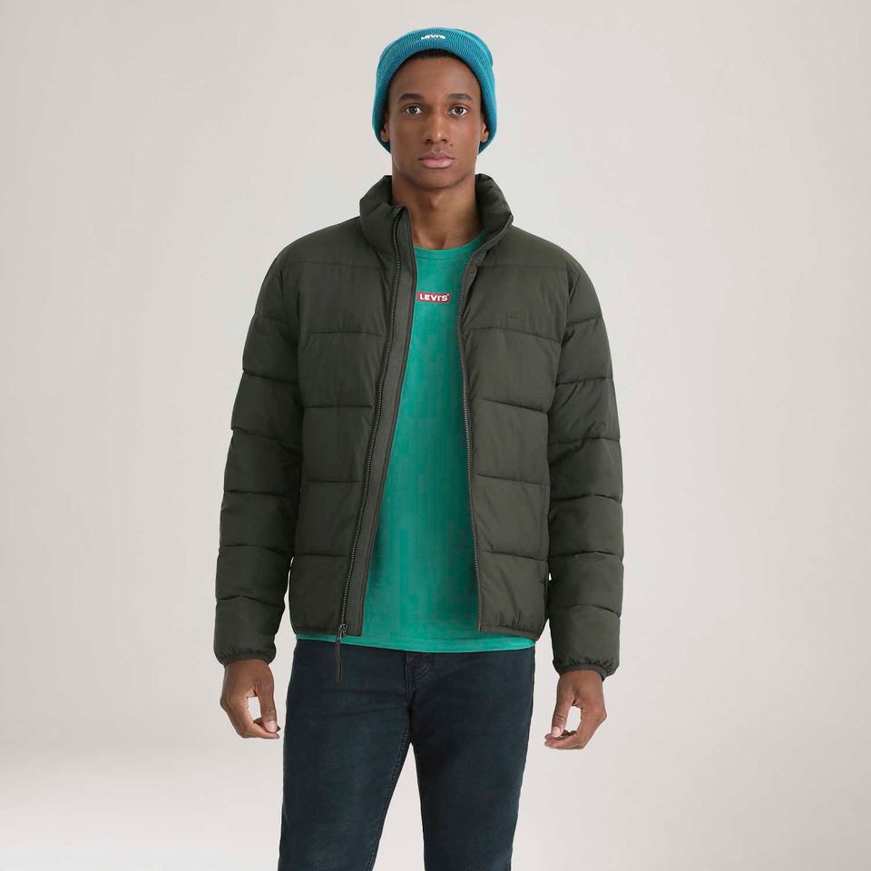 Jaqueta Puffer Levi's® Packable Quilted Verde Musgo