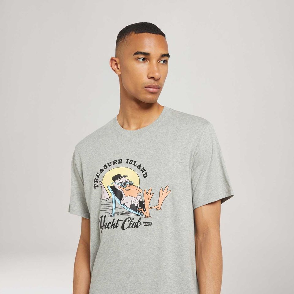 Camiseta Levi's® Relaxed Fit Cinza Manga Curta