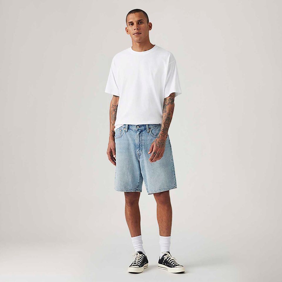 Bermuda Jeans Levi's® 468® Loose Lavagem Clara