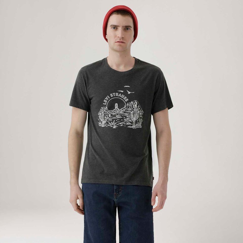 Camiseta Levi's® Graphic Crewneck Preta Manga Curta