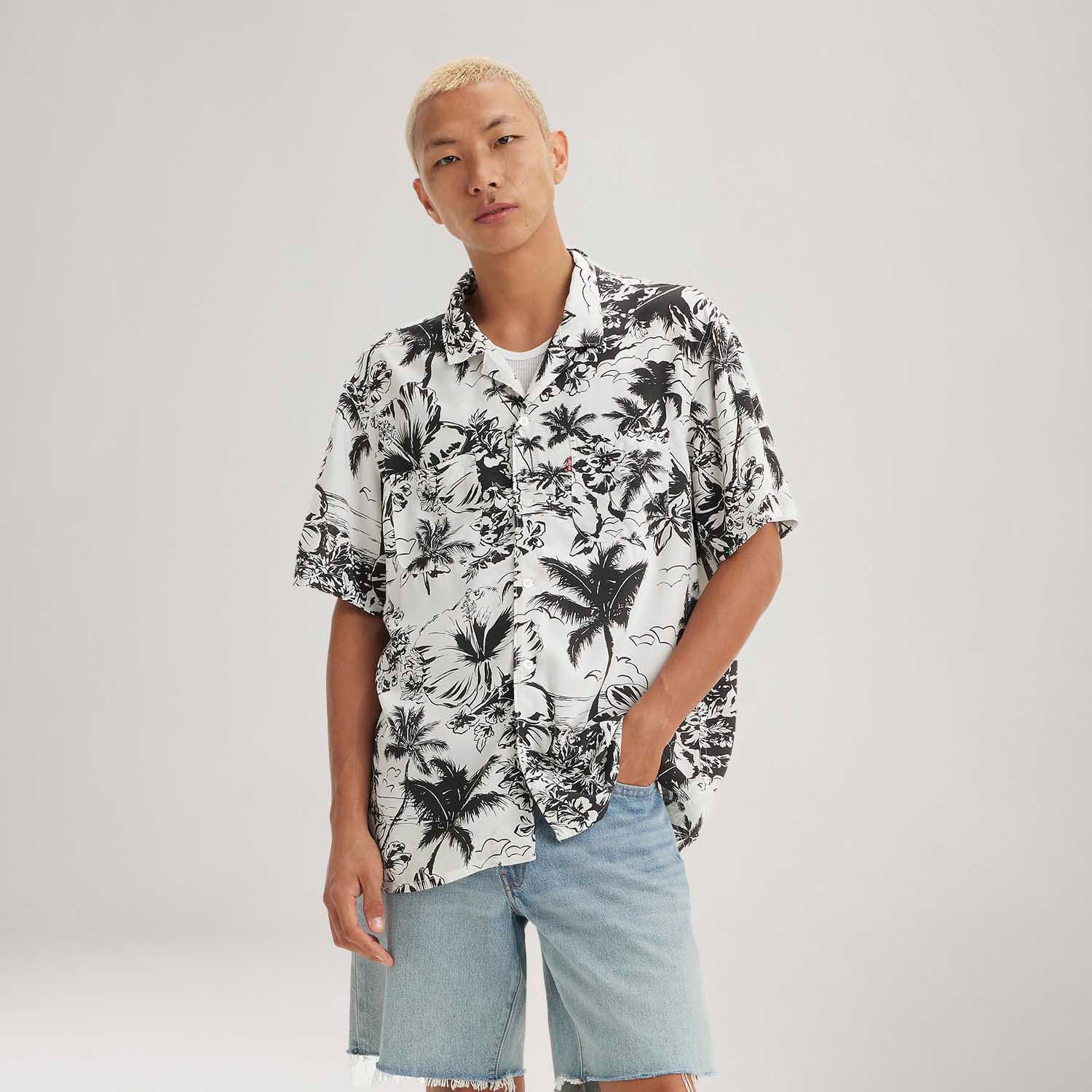Camisa Levi's® Classic Camper Branca Estampada Manga Curta — Levi's