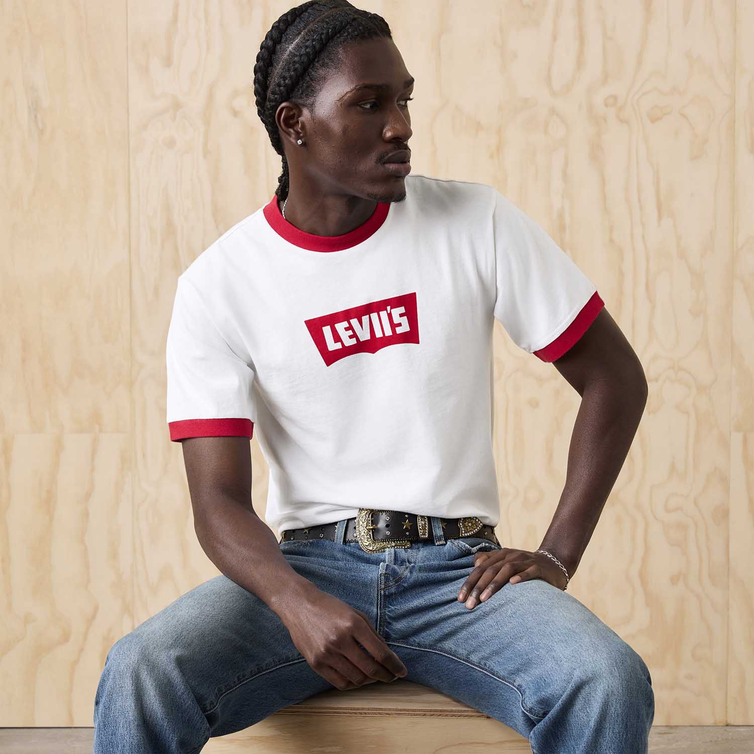 Camiseta Levi's® X Blue Tee Branca Manga Curta