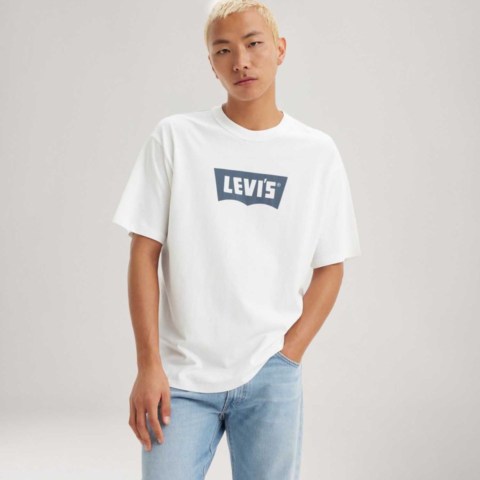 Camiseta Levi's® Vintage Batwing Graphic Branca Manga Curta