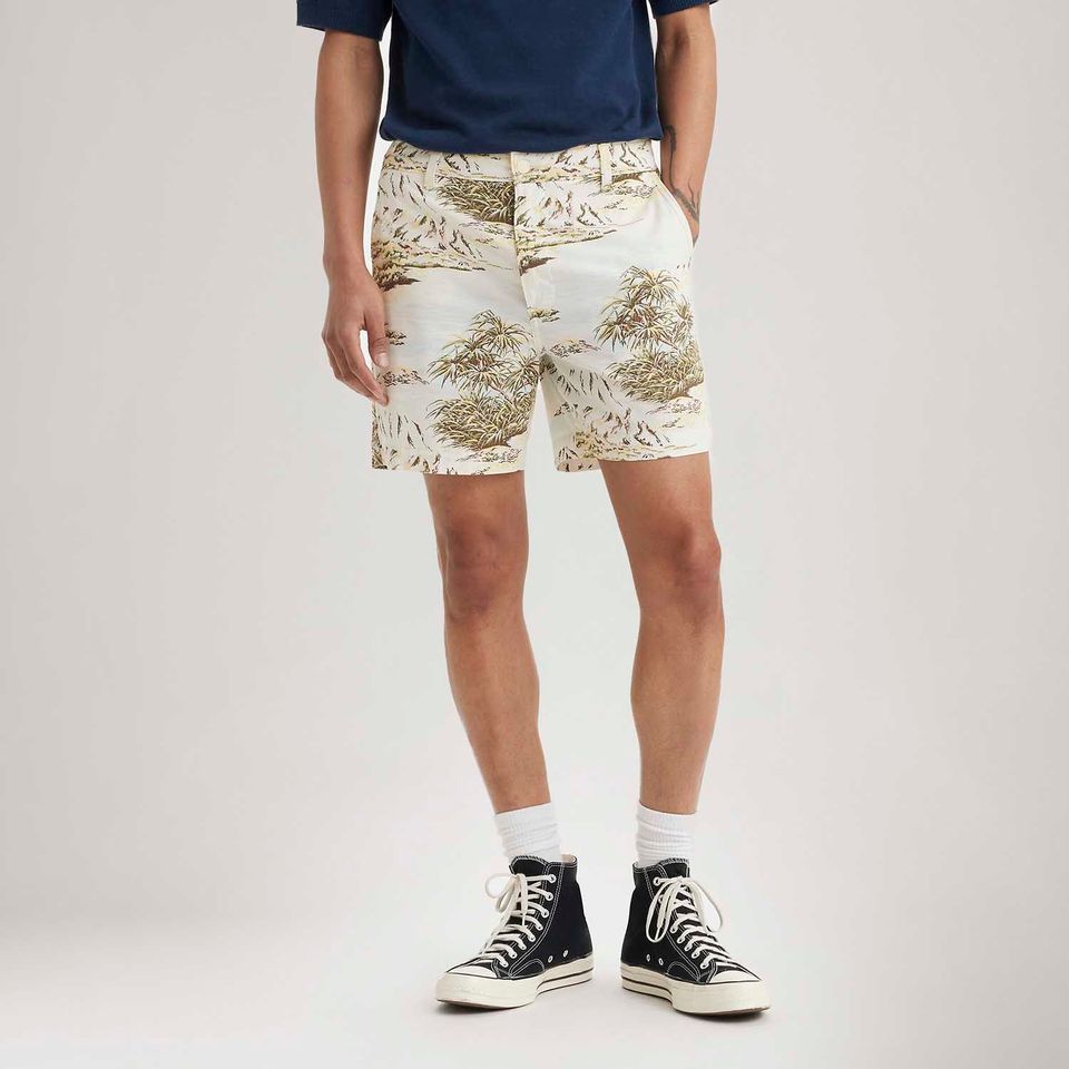 Bermuda Levi's® Xx Authentic Branca Estampada