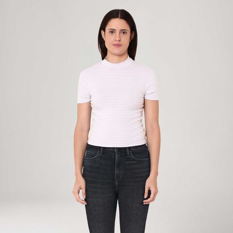 Blusa Levi's® Effortless Listrada Branca Manga Curta — Levi's