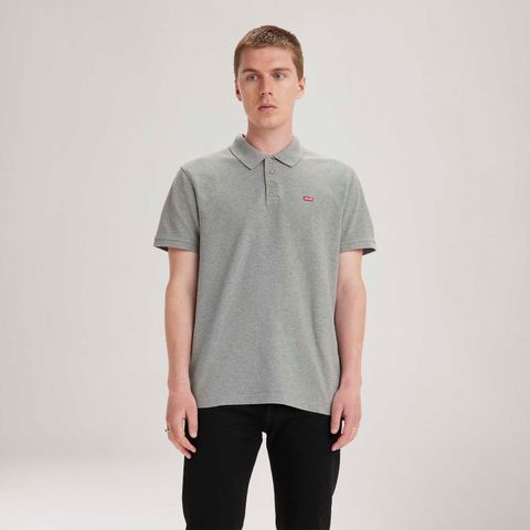 Camisa Polo Levi's® Housemark Cinza Manga Curta — Levi's
