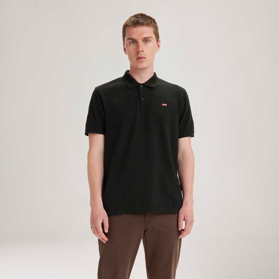 Camisa Polo Levi's® Housemark Preto Manga Curta