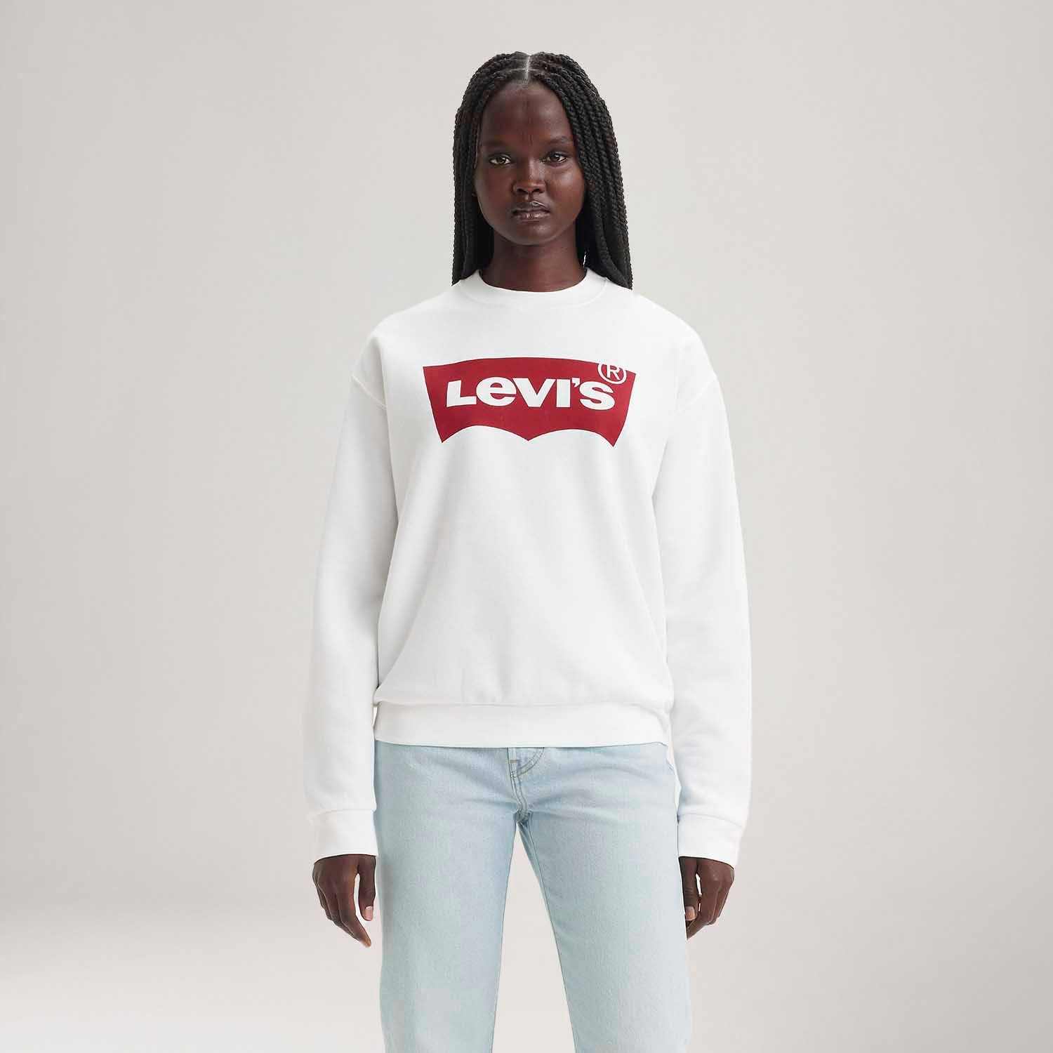 Moleton Levi's® Graphic Standard Crew Branco