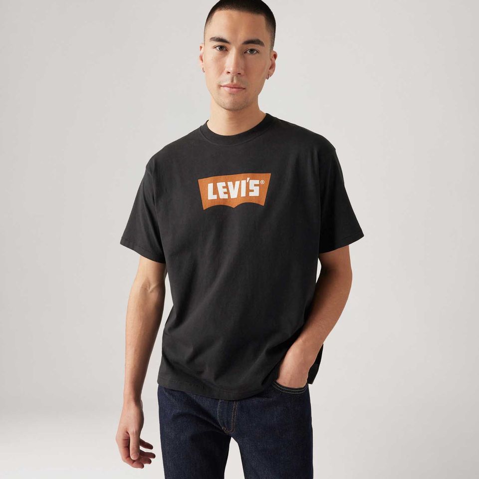 Camiseta Levi's® Vintage Batwing Graphic Preta Manga Curta