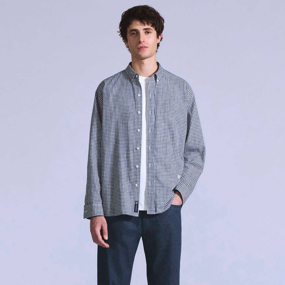 Camisa Levi's® Blue Tab Relaxed Manga Longa Xadrez