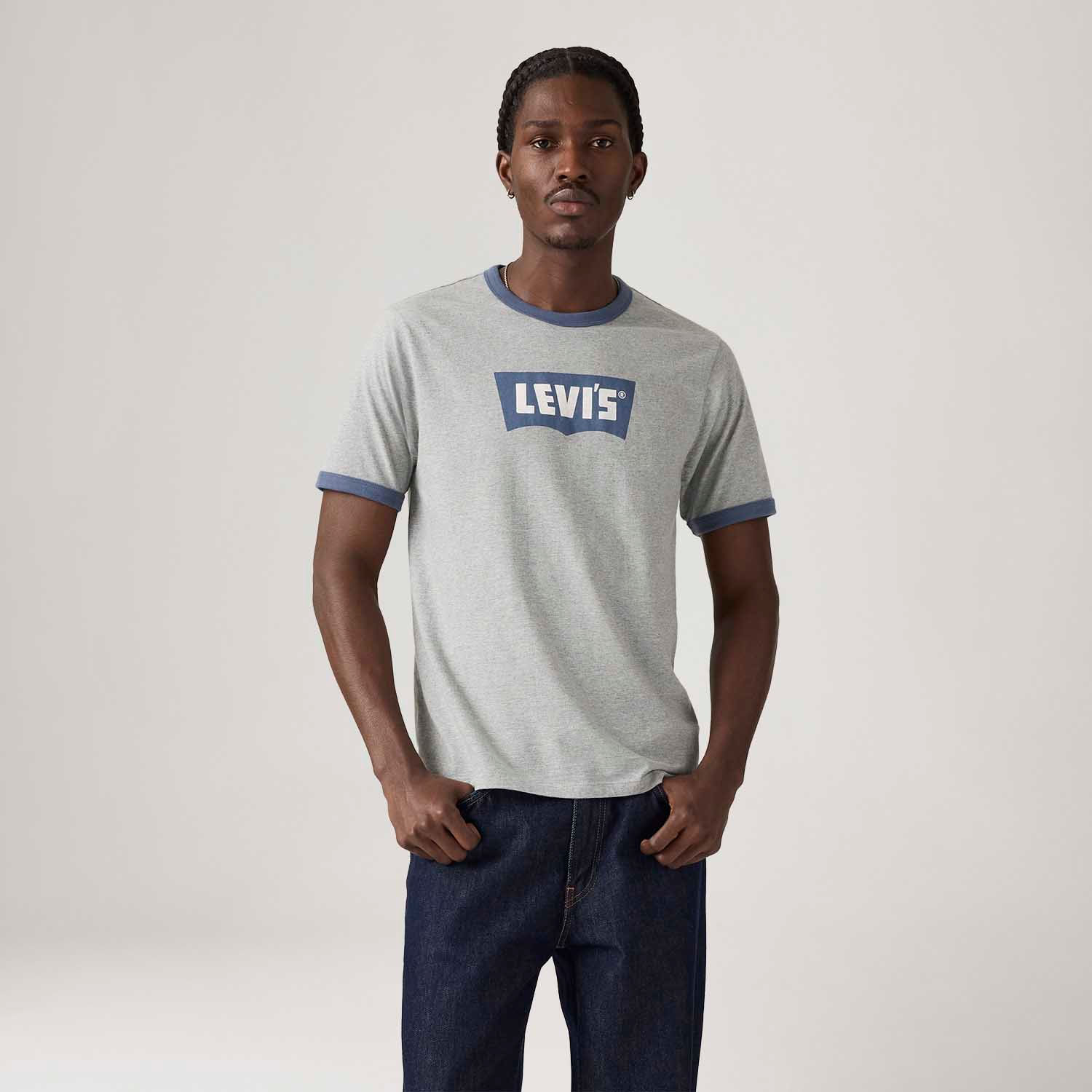 Camiseta Levi's® Standard Ringer Cinza — Levi's