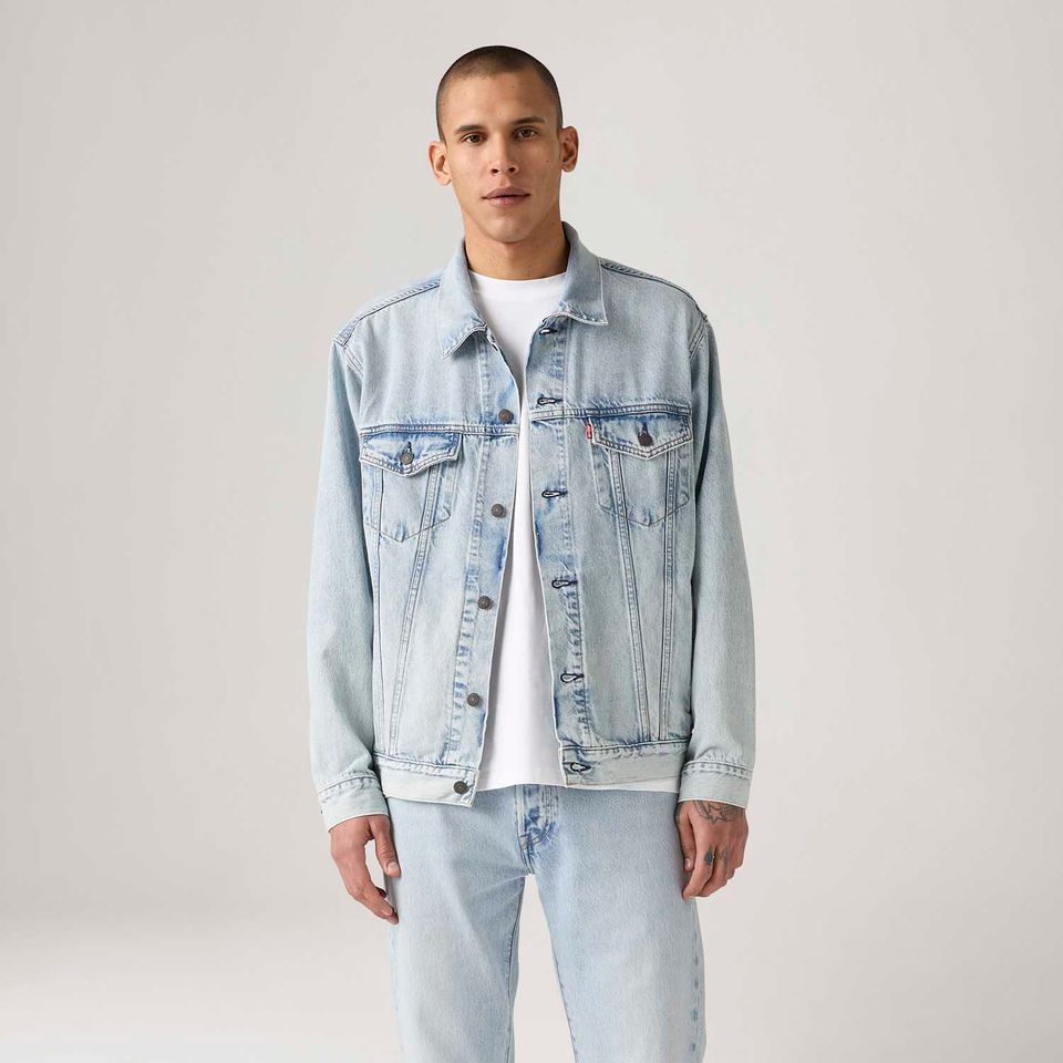 Jaqueta Jeans Levi's® Trucker Relaxed Lavagem Clara