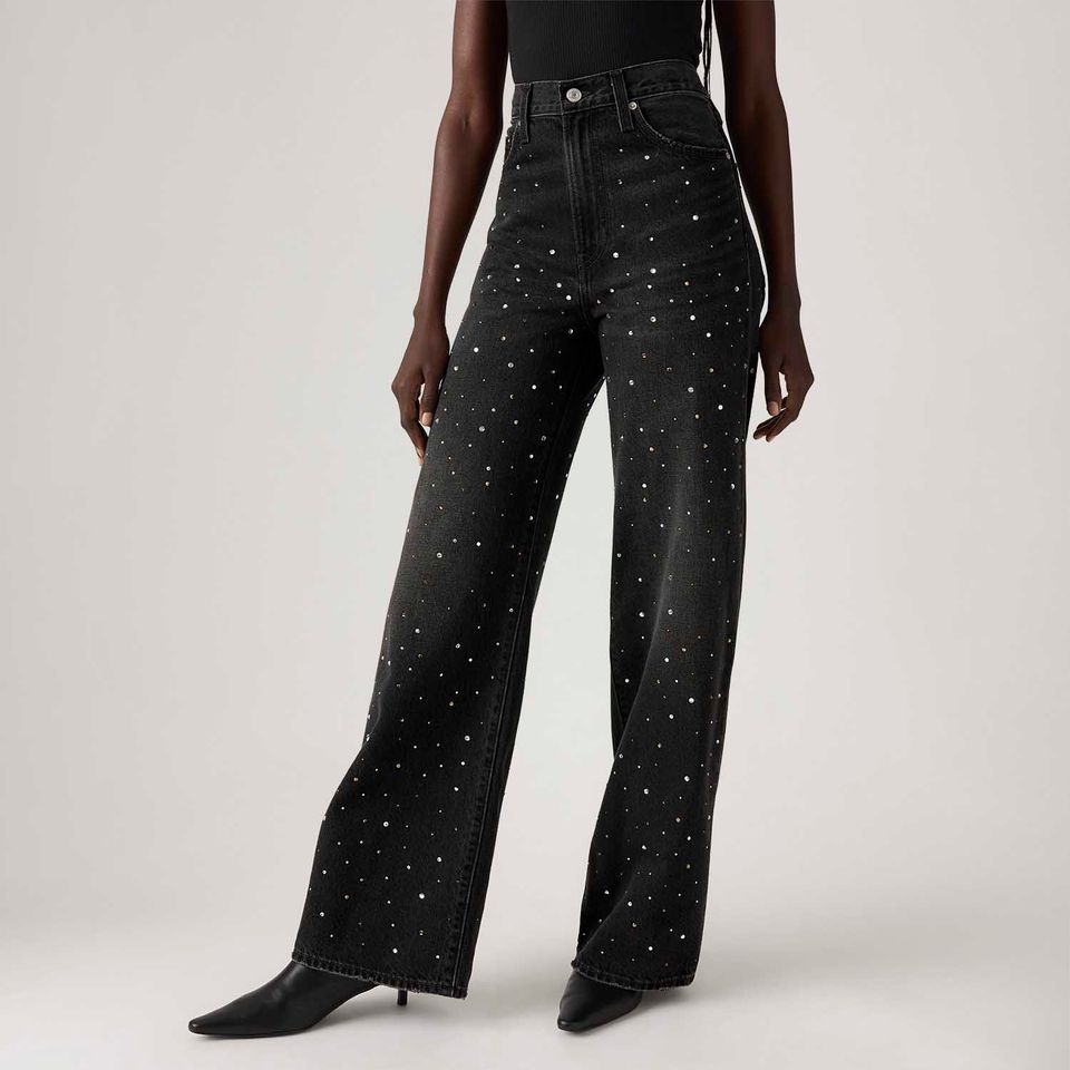 Calça Jeans Levi's® Ribcage Wide Leg Preta