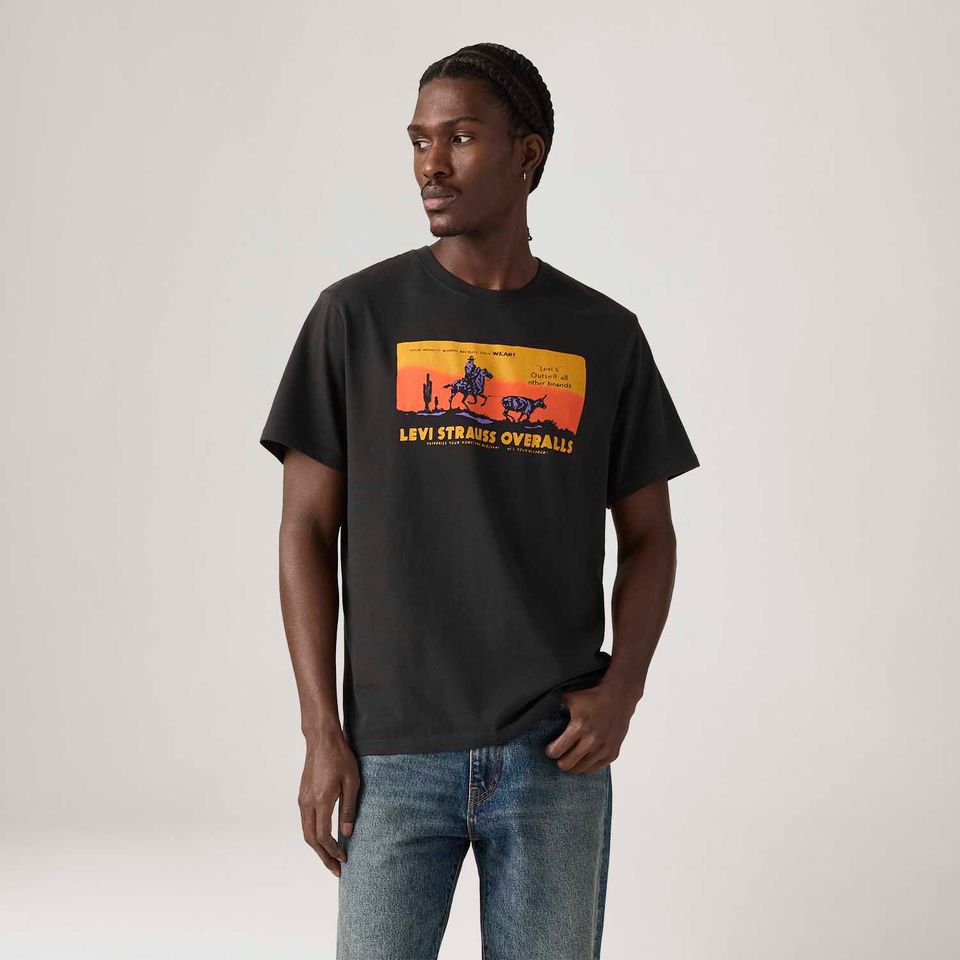 Camiseta Levi's® Relaxed Preta Manga Curta