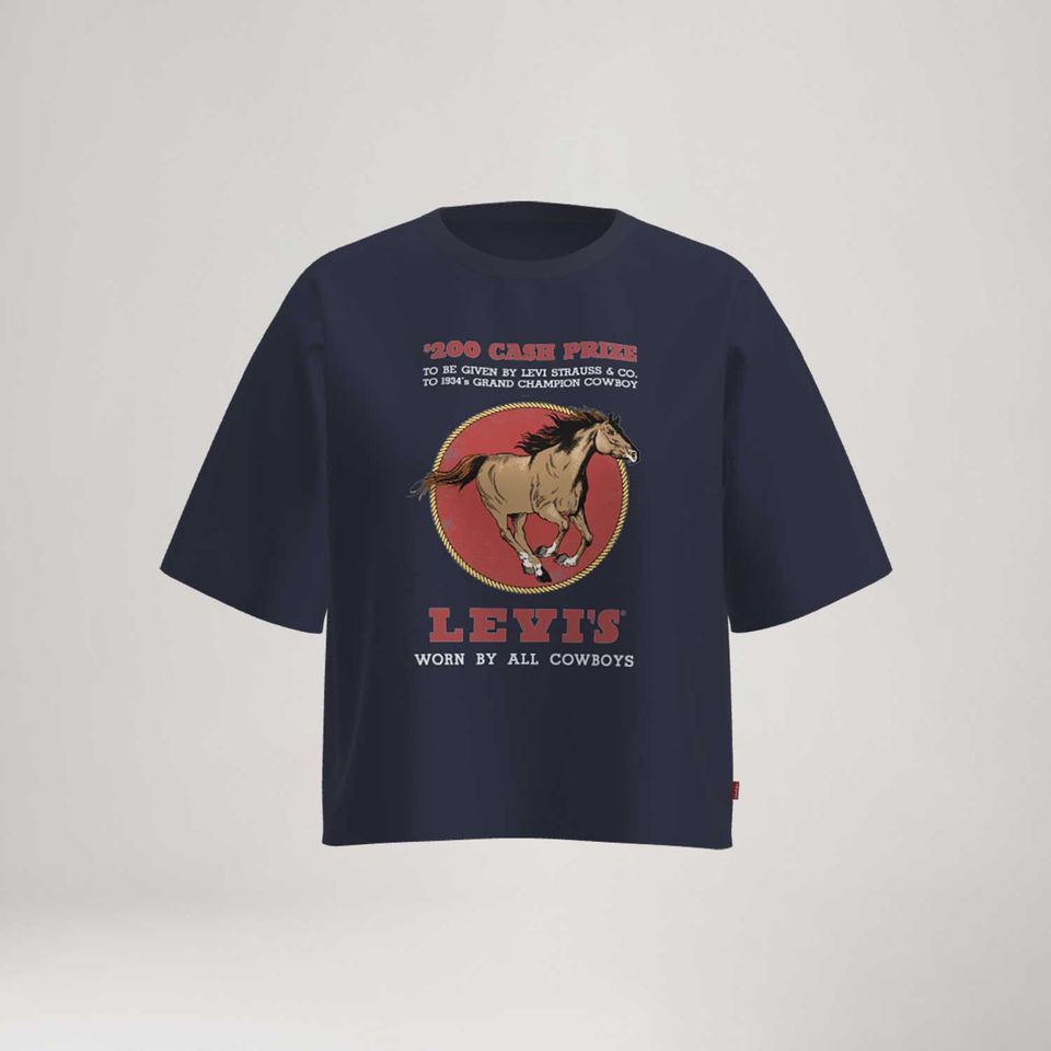 Camiseta Levi's® Diana Manga Curta Azul