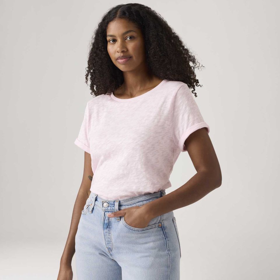 Blusa Levi's® Margot Rosa Claro Manga Curta