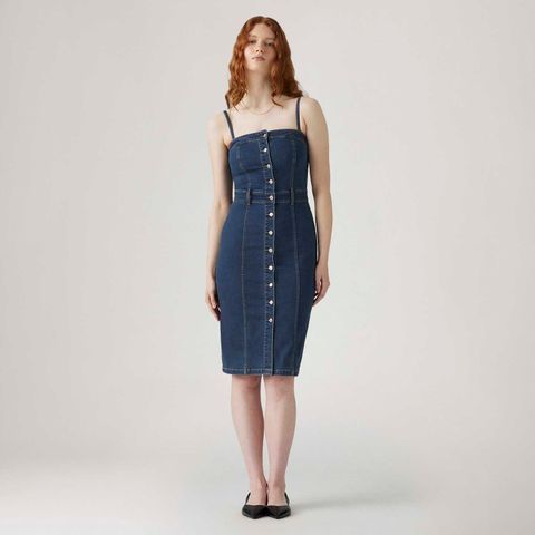 Vestido Jeans Levi's® Denim Bustier Lavagem Escura — Levi's