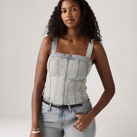 Blusa Corset  Jeans Levi's® Sculpted Cinza — Levi's