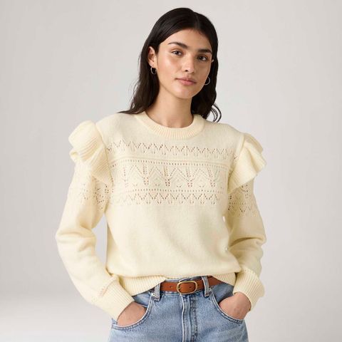 Suéter Levi's® Shane Flutter Amarelo Manga Longa — Levi's